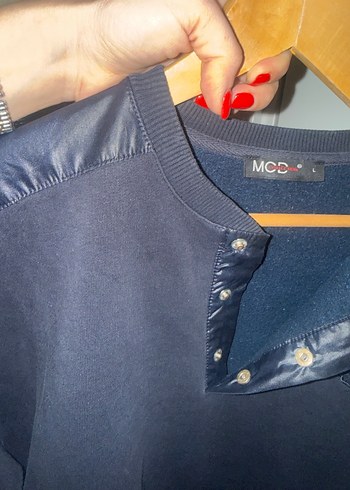 Düğmeli Siyah Erkek Sweatshirt - Görsel 3