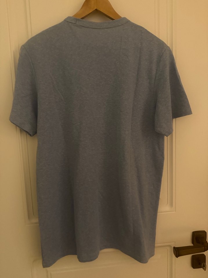 Mavi Erkek Tişört, Yuvarlak Yaka - Görsel 3