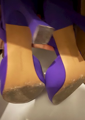 38 Beden Mor Tokalı Stiletto Topuklu Kadın Ayakkabı