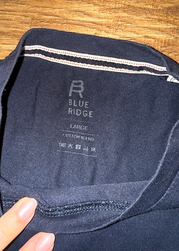 Erkek Siyah Denim Baskılı T-shirt - Görsel 2