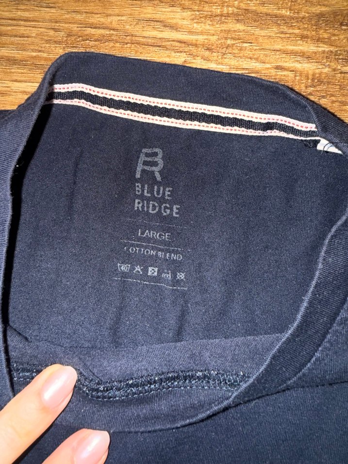 Erkek Siyah Denim Baskılı T-shirt - Görsel 2