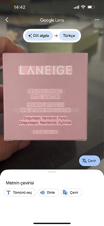 Laneige Gençlerdiren canlandıran mask