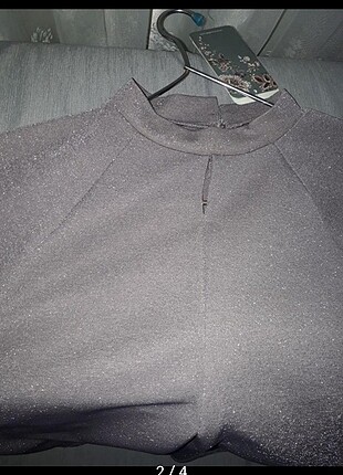l Beden Zara simli lila bluz 