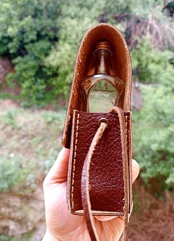 Deri kamp yağdanlık seti - Görsel 5