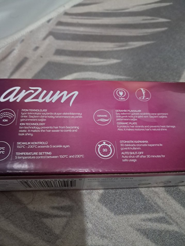 Arzum Siyah-Gri Saç Düzleştirici - Görsel 2