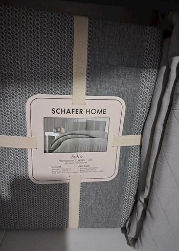 Gri Düz Desen Yatak Örtüsü ve Çarşaf Seti - Görsel 3