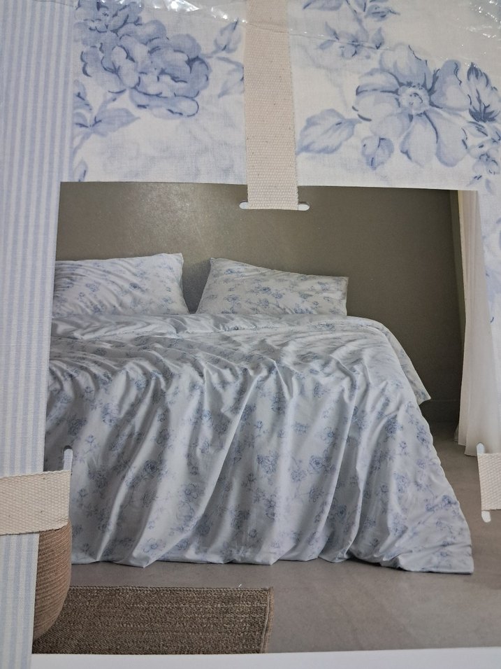 mavi Kareli Çift Kişilik Nevresim Takımı - Görsel 3