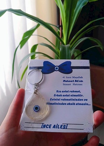 Zara 15 adet Mavi Nazar Boncuklu Anahtarlık