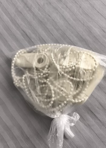 Boncuklu Beyaz Düğün Aksesuarı