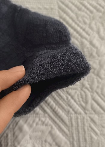 Kız Çocuk Gri Desenli Yün Çorap Seti kadın kalın kışlık patik - Görsel 4