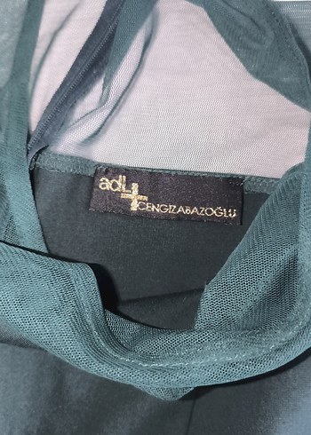 Siyah Drapeli Straplez Midi zümrüt yeşili üst sıfır kollu şık - Görsel 4