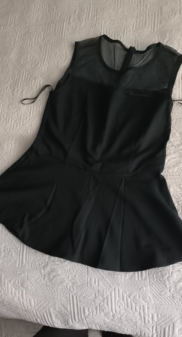 Siyah Drapeli Straplez Midi zümrüt yeşili üst sıfır kollu şık - Görsel 2