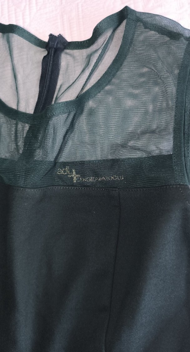 Siyah Drapeli Straplez Midi zümrüt yeşili üst sıfır kollu şık - Görsel 3