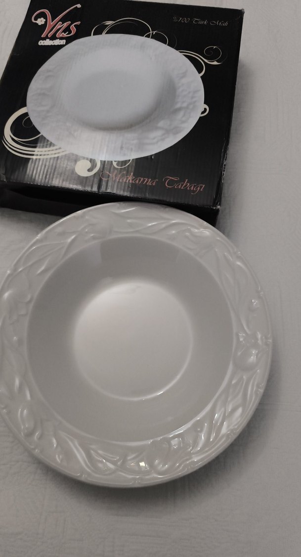 Beyaz Dekoratif Yemek Tabağı salata kasesi meyve tabağı - Görsel 2