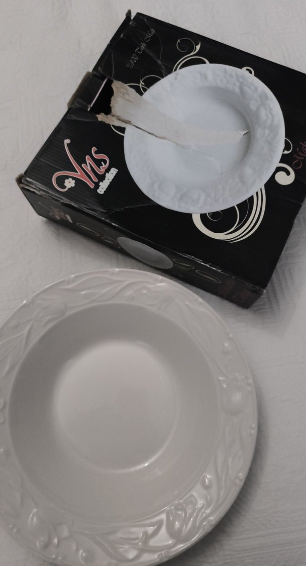 Beyaz Dekoratif Yemek Tabağı salata kasesi meyve tabağı - Görsel 5