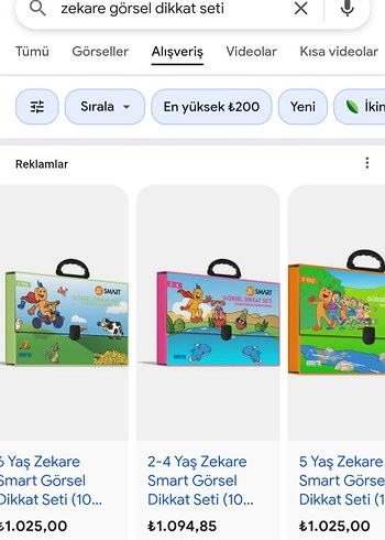 Smart Eşleştirme ve Dikkat Geliştirme Oyun Seti ze kare 2-5 yaş - Görsel 11