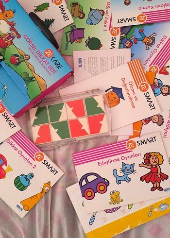 Smart Eşleştirme ve Dikkat Geliştirme Oyun Seti ze kare 2-5 yaş