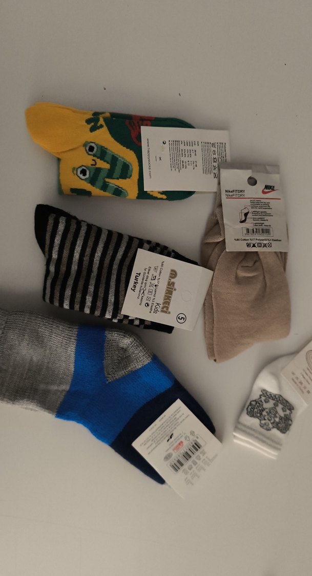 Erkek Çocuk Gri Desenli Çorap Seti - Görsel 2