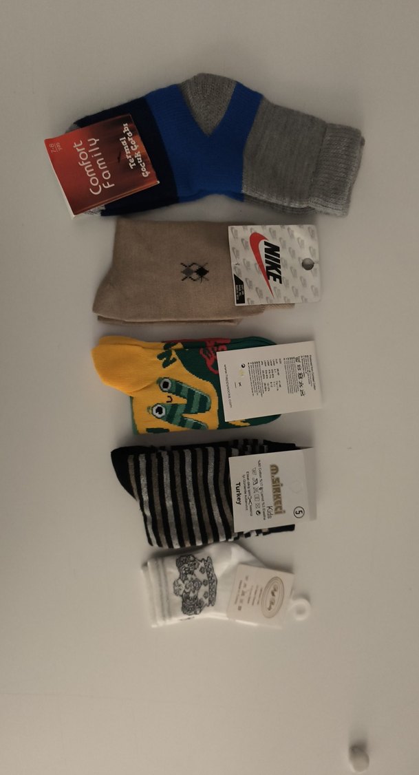 Erkek Çocuk Gri Desenli Çorap Seti - Görsel 3