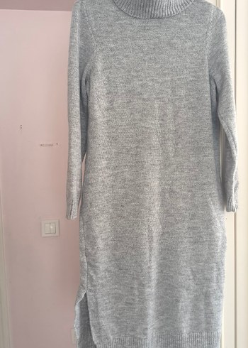 only kadın triko ince kışlık elbise örgü pamuk yün sıcak rahat - Görsel 2