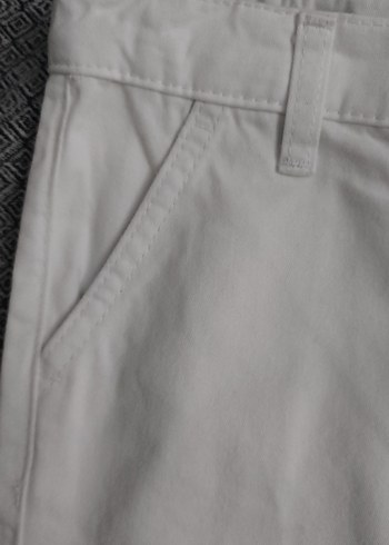 DeFacto Beyaz Nakışlı Düğmeli erkek çocuk  Pantolonu - Görsel 5