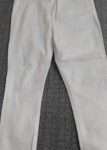 DeFacto Beyaz Nakışlı Düğmeli erkek çocuk  Pantolonu - Görsel 2