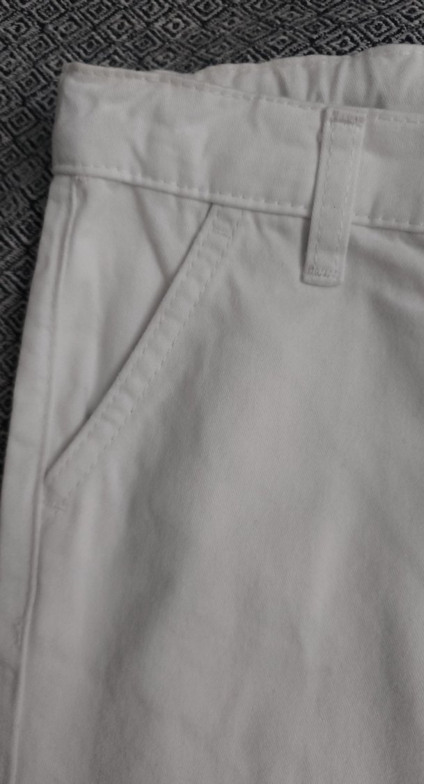 DeFacto Beyaz Nakışlı Düğmeli erkek çocuk  Pantolonu - Görsel 5