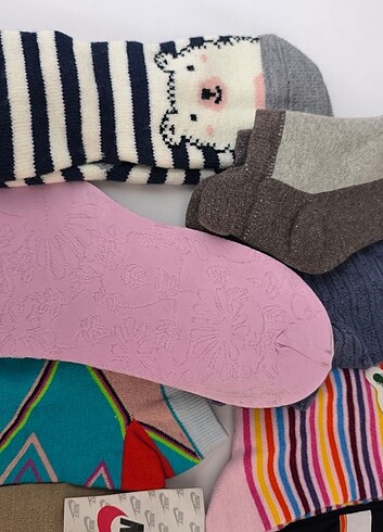 Kadın erkek kız çocuk erkek çocuk bebek çorapları  - Görsel 7