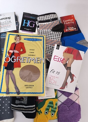 Kadın erkek kız çocuk erkek çocuk bebek çorapları  - Görsel 9