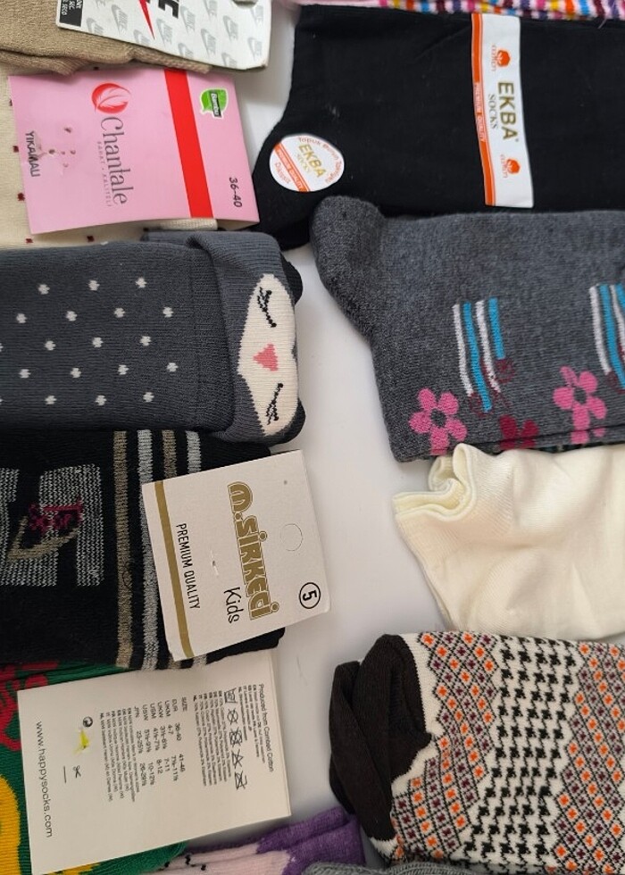 Kadın erkek kız çocuk erkek çocuk bebek çorapları  - Görsel 5