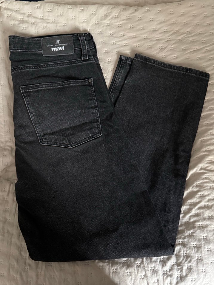 Erkek Siyah Regular Fit Denim Jean - Görsel 2