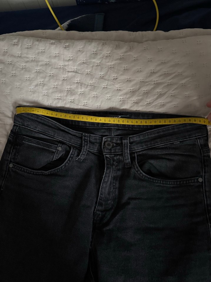 Erkek Siyah Regular Fit Denim Jean - Görsel 3