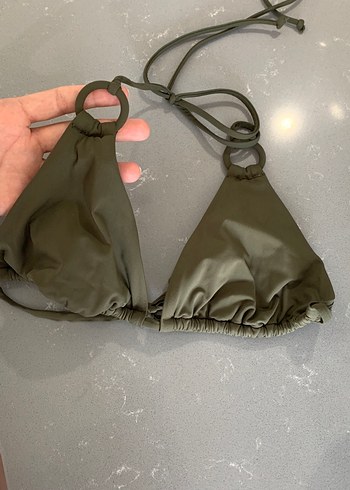 Kadın Haki İpli Basic Bikini Üstü