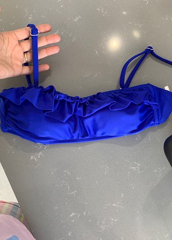 Parlak Mavi Midi Bikini Üstü