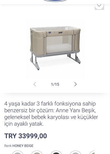 Ayaklı Anne Yanı Bebek Beşiği