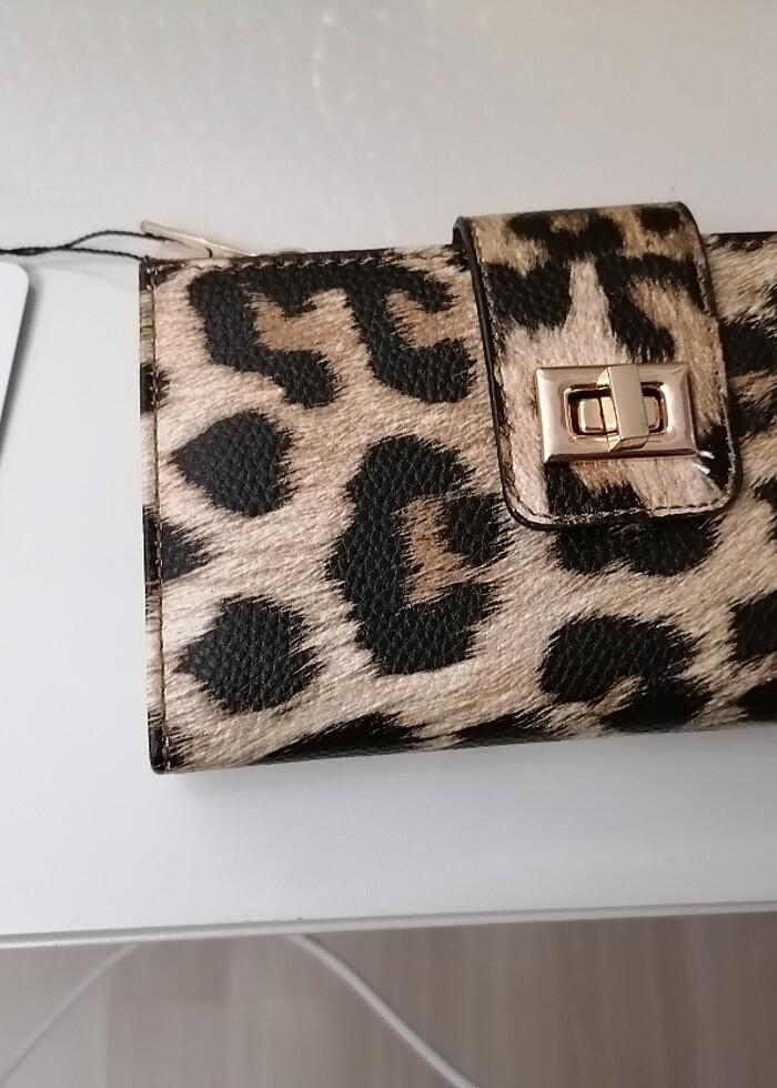 Leopar desenli cüzdan - Görsel 2