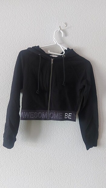 Kapşonlu fermuarlı  sweet T-shirt  - Görsel 2