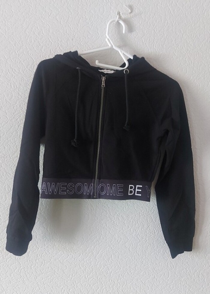 Kapşonlu fermuarlı  sweet T-shirt  - Görsel 2