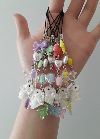 Rainbow Bunny Phone Charm's