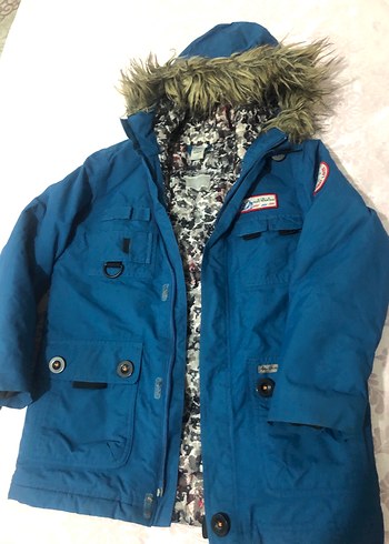 Erkek Çocuk Mavi Sıcak Mont - Görsel 2