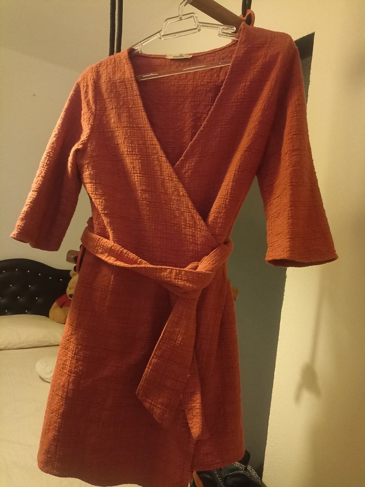 StreetBox Kroveze Bağlamalı Elbise - Görsel 3