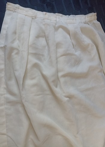 krem Keten Tül perde - Görsel 3