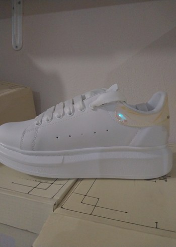 Alexander McQueen Beyaz Platform Topuklu Kadın Spor Ayakkabı