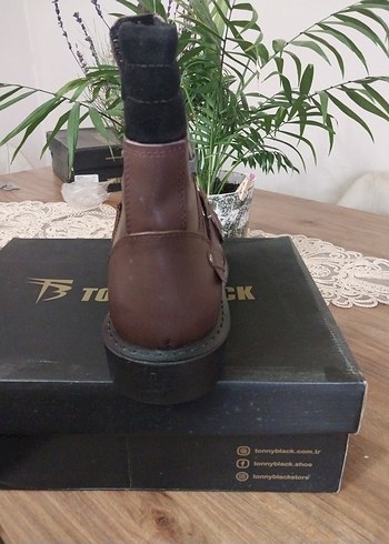 Kahverengi Deri orjinal tonny black Bot - Görsel 7