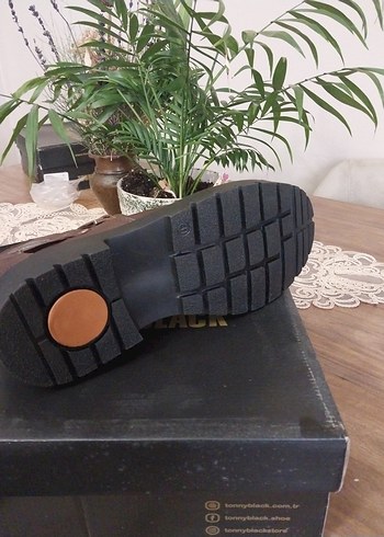 Kahverengi Deri orjinal tonny black Bot - Görsel 5