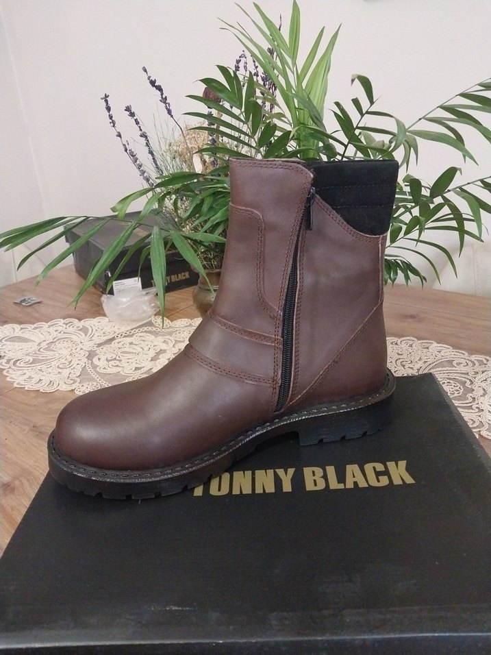 Kahverengi Deri tonny black orjinal Bot - Görsel 4