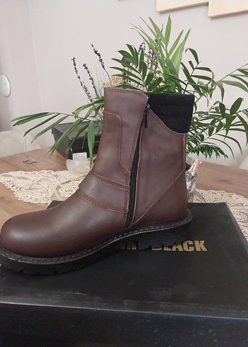 Kahverengi Deri Erkek orjinal tonny black Botları - Görsel 3