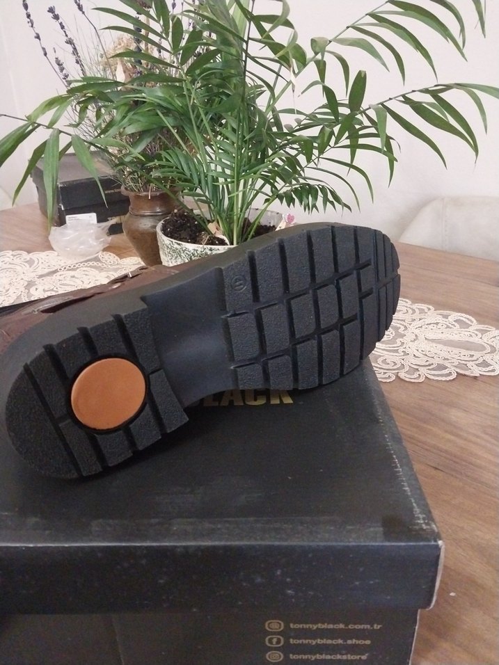 Kahverengi Deri Erkek orjinal tonny black Botları - Görsel 5