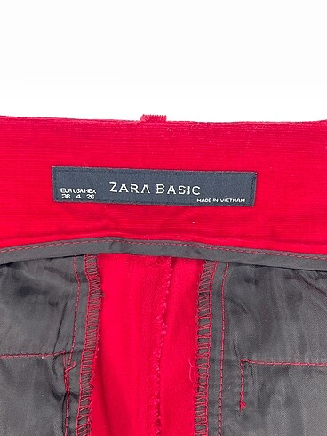 36 Beden kırmızı Renk Zara Kumaş Pantolon %70 İndirimli.