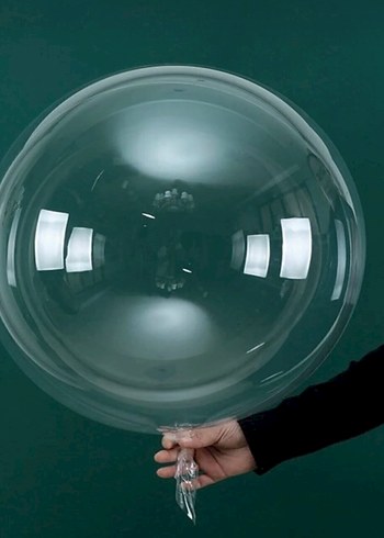 10 adet Şeffaf Bobo Balon 20 inç - Görsel 2